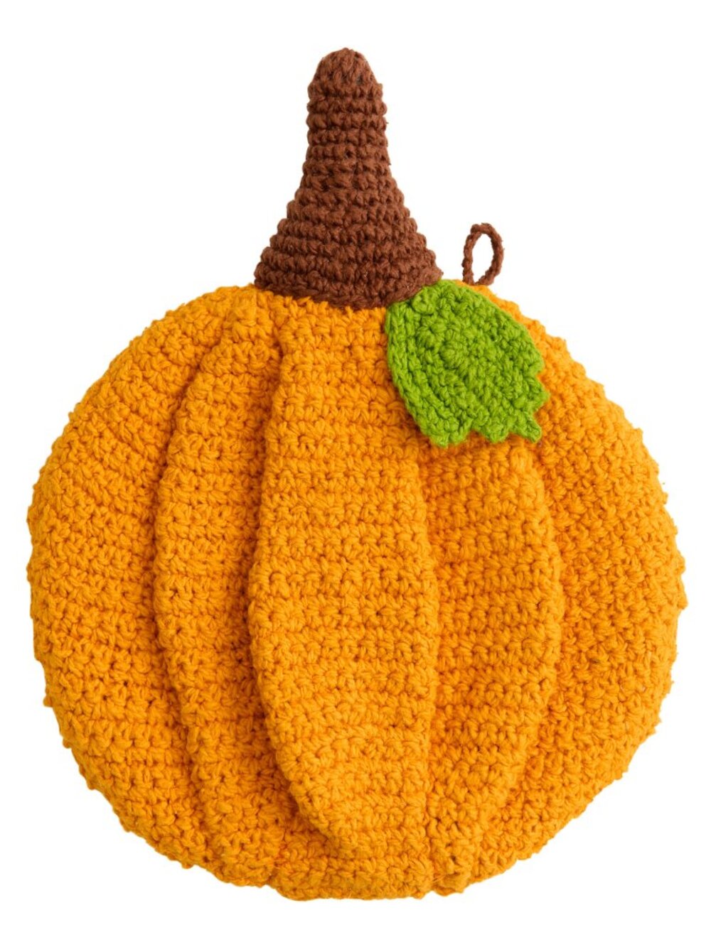 NEW! FALL/THANKSGIVING/HALLOWEEN PUMPKIN CROCHET POT HOLDER/MIT 9"